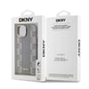 Apple iPhone 15 Kılıf DKNY Orjinal Lisanslı M-safe Şarj Özellikli 3D Yazılı Checkered Pattern Kapak