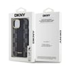 Apple iPhone 15 Kılıf DKNY Orjinal Lisanslı M-safe Şarj Özellikli 3D Yazılı Checkered Pattern Kapak