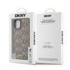 Apple iPhone 15 Kılıf DKNY Orjinal Lisanslı M-safe Şarj Özellikli 3D Yazılı Grid Pattern Kapak