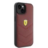 Apple iPhone 15 Kılıf Ferrari Orjinal Lisanslı Deri Dikişli Arka Yüzey Metal Logo Tasarımlı Kapak