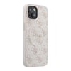 Apple iPhone 15 Kılıf Guess Orjinal Lisanslı M-safe Kabartmalı 4G Desenli Yazı Logolu Kapak