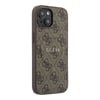 Apple iPhone 15 Kılıf Guess Orjinal Lisanslı M-safe Kabartmalı 4G Desenli Yazı Logolu Kapak