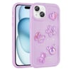 Apple iPhone 15 Kılıf Kabartma Figürlü Parlak Zore Toys Silikon Kapak