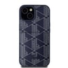 Apple iPhone 15 Kılıf Lacoste Orjinal Lisanslı M-safe Şarj Özellikli PU Deri Görünümlü Kartlıklı Karışık Monogram Desenli Kapak