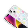 Apple iPhone 15 Kılıf M-Safe Şarj Özellikli Şeffaf Zore Folk Sert Kapak