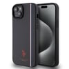 Apple iPhone 15 Kılıf U.S. Polo Assn. Orjinal Lisanslı Üç Renk Şerit Tasarımlı Baskı Logolu Kapak