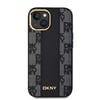 Apple iPhone 15 Plus Kılıf DKNY Orjinal Lisanslı M-safe Şarj Özellikli 3D Yazılı Checkered Pattern Kapak