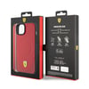 Apple iPhone 15 Plus Kılıf Ferrari Orjinal Lisanslı M-safe Şarj Özellikli Metal Logolu PU Karbon Kapak