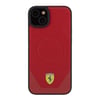 Apple iPhone 15 Plus Kılıf Ferrari Orjinal Lisanslı M-safe Şarj Özellikli Metal Logolu PU Karbon Kapak
