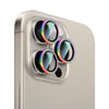 Apple iPhone 15 Pro CaseWorld Alloy Sparkling Diamond Serisi Taşlı Lens Koruyucu
