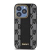 Apple iPhone 15 Pro Kılıf DKNY Orjinal Lisanslı M-safe Şarj Özellikli 3D Yazılı Checkered Pattern Kapak