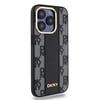 Apple iPhone 15 Pro Kılıf DKNY Orjinal Lisanslı M-safe Şarj Özellikli 3D Yazılı Checkered Pattern Kapak