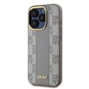 Apple iPhone 15 Pro Kılıf DKNY Orjinal Lisanslı M-safe Şarj Özellikli 3D Yazılı Checkered Pattern Kapak