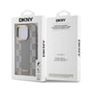Apple iPhone 15 Pro Kılıf DKNY Orjinal Lisanslı M-safe Şarj Özellikli 3D Yazılı Checkered Pattern Kapak