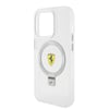 Apple iPhone 15 Pro Kılıf Ferrari M-safe Şarj Özellikli Standlı Buzlu Yüzey Dizayn Kapak