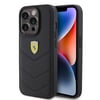 Apple iPhone 15 Pro Kılıf Ferrari Orjinal Lisanslı Deri Dikişli Arka Yüzey Metal Logo Tasarımlı Kapak