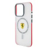 Apple iPhone 15 Pro Kılıf Ferrari Orjinal Lisanslı M-safe Şarj Özellikli Kontrast Bumper SF Ring Kapak