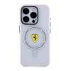 Apple iPhone 15 Pro Kılıf Ferrari Orjinal Lisanslı M-safe Şarj Özellikli Kontrast Bumper SF Ring Kapak
