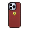 Apple iPhone 15 Pro Kılıf Ferrari Orjinal Lisanslı Deri Dikişli Arka Yüzey Metal Logo Tasarımlı Kapak