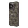 Apple iPhone 15 Pro Kılıf Guess Orjinal Lisanslı M-safe Kabartmalı 4G Desenli Yazı Logolu Kapak