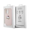 Apple iPhone 15 Pro Kılıf Hello Kitty Orjinal Lisanslı M-safe Şarj Özellikli Baskı Logolu Uyuyan Kitty Deri Kapak