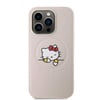 Apple iPhone 15 Pro Kılıf Hello Kitty Orjinal Lisanslı M-safe Şarj Özellikli Baskı Logolu Uyuyan Kitty Deri Kapak