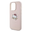 Apple iPhone 15 Pro Kılıf Hello Kitty Orjinal Lisanslı M-safe Şarj Özellikli Baskı Logolu Uyuyan Kitty Deri Kapak