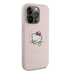 Apple iPhone 15 Pro Kılıf Hello Kitty Orjinal Lisanslı M-safe Şarj Özellikli Baskı Logolu Uyuyan Kitty Deri Kapak
