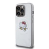 Apple iPhone 15 Pro Kılıf Hello Kitty Orjinal Lisanslı M-safe Şarj Özellikli Baskı Logolu Uyuyan Kitty Deri Kapak