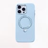 Apple iPhone 15 Pro Kılıf M-safe Şarj Özellikli Standlı Suni Deri Tasarımlı Pynana Dancing Circle Serisi Kapak