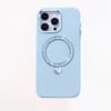 Apple iPhone 15 Pro Kılıf M-safe Şarj Özellikli Standlı Suni Deri Tasarımlı Pynana Dancing Circle Serisi Kapak