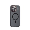 Apple iPhone 15 Pro Kılıf M-safe Şarj Özellikli Standlı Metal Kamera Çerçeveli Mat Recci Glaze Serisi Kapak