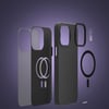 Apple iPhone 15 Pro Kılıf M-safe Şarj Özellikli Karbon Fiber Görünümlü Zore Antina Kapak