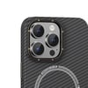 Apple iPhone 15 Pro Kılıf Recci Machinist Serisi M-safe Şarj Özellikli Magnetik Karbon Kapak