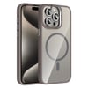 Apple iPhone 15 Pro Kılıf Standlı ve Kamera Lens Hediyeli M-Safe Şarj Özellikli Zore Etro Kapak