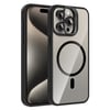 Apple iPhone 15 Pro Kılıf Standlı ve Kamera Lens Hediyeli M-Safe Şarj Özellikli Zore Etro Kapak