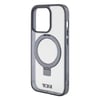 Apple iPhone 15 Pro Kılıf TUMI Orjinal Lisanslı M-safe Şarj Özellikli Metal Logolu Ring Standlı Silikon Kapak