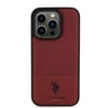 Apple iPhone 15 Pro Kılıf U.S. Polo Assn. Orjinal Lisanslı Suni Deri Arka Yüzey Baskı Logolu Örgü Desenli Kapak