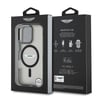 Apple iPhone 15 Pro Max Kılıf Aston Martin Orjinal Lisanslı M-safe Şarj Özellikli IML Baskı Logolu Metal Düğmeli Kapak