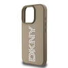 Apple iPhone 15 Pro Max Kılıf DKNY Orjinal Lisanslı Taşlı DKNY Yazılı Metalik Rhinestones PU Deri Kapak
