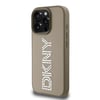Apple iPhone 15 Pro Max Kılıf DKNY Orjinal Lisanslı Taşlı DKNY Yazılı Metalik Rhinestones PU Deri Kapak