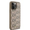 Apple iPhone 15 Pro Max Kılıf DKNY Orjinal Lisanslı M-safe Şarj Özellikli 3D Yazılı Grid Pattern Kapak