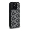 Apple iPhone 15 Pro Max Kılıf DKNY Orjinal Lisanslı M-safe Şarj Özellikli 3D Yazılı Grid Pattern Kapak
