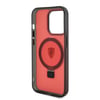 Apple iPhone 15 Pro Max Kılıf Ferrari M-safe Şarj Özellikli Standlı Buzlu Yüzey Dizayn Kapak