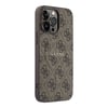 Apple iPhone 15 Pro Max Kılıf Guess Orjinal Lisanslı M-safe Kabartmalı 4G Desenli Yazı Logolu Kapak