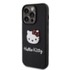 Apple iPhone 15 Pro Max Kılıf Hello Kitty Orjinal Lisanslı Yazı ve İkonik Logolu 3D Rubber Kitty Head Kapak