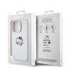 Apple iPhone 15 Pro Max Kılıf Hello Kitty Orjinal Lisanslı M-safe Şarj Özellikli Baskı Logolu Uyuyan Kitty Deri Kapak