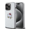 Apple iPhone 15 Pro Max Kılıf Hello Kitty Orjinal Lisanslı M-safe Şarj Özellikli Baskı Logolu Uyuyan Kitty Deri Kapak