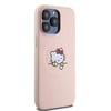 Apple iPhone 15 Pro Max Kılıf Hello Kitty Orjinal Lisanslı M-safe Şarj Özellikli Baskı Logolu Uyuyan Kitty Deri Kapak