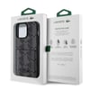 Apple iPhone 15 Pro Max Kılıf Lacoste Orjinal Lisanslı M-safe Şarj Özellikli PU Deri Görünümlü Kartlıklı Karışık Monogram Desenli Kapak